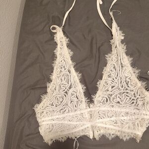 Elegant White Lace Bralette